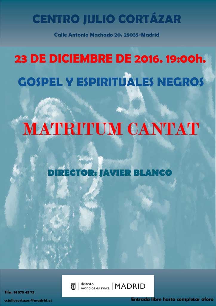 Concierto Gospel Matritum Cantat 23 dic 16 ccj cortazar